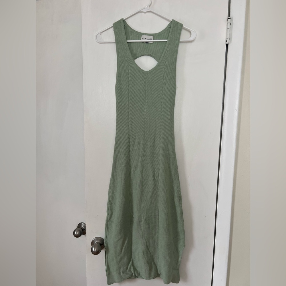 Elegant Backless Mint Dress